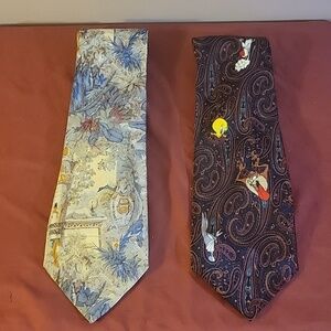 1994 Looney Tunes Mania Tie & ArtSmart Egyptian Series *Voyage Pittoresque* Tie